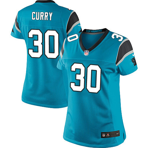 Women's Elite Stephen Curry Nike Jersey Blue Alternate - #30 NFL Carolina Panthers